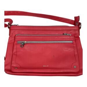 Relic Pink Faux Leather Crossbody Bag‎ Oh Happy Day Zip Pockets Purse